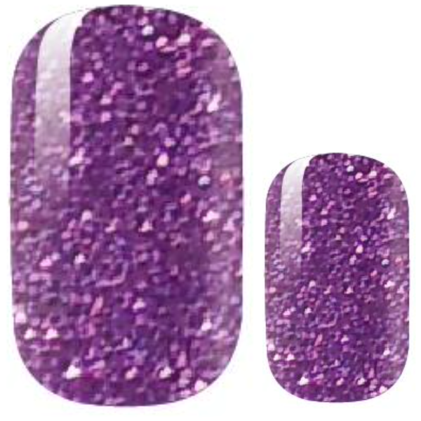 Dazzling Dahlias – Pink Glitter Nail Wraps | Peachy Peach Nails