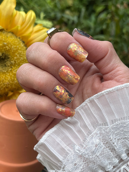 Surefire! Fall Glitter Nail Wraps | Peachy Peach Nails
