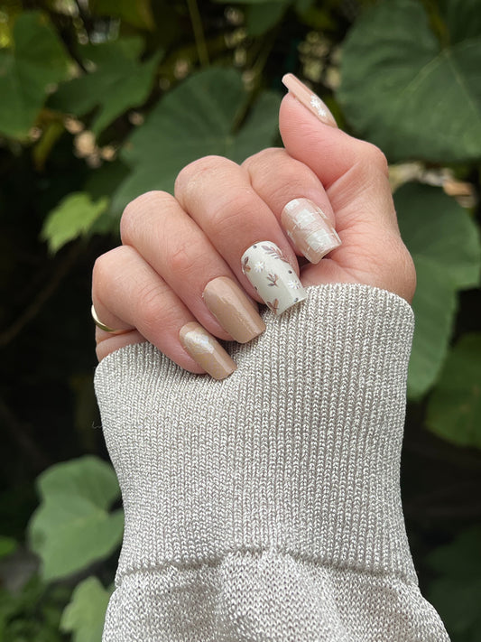 Rustic Heart – Country Plaid & Floral Fall Nail Wraps