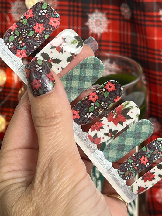 Poinsettias & Plaid