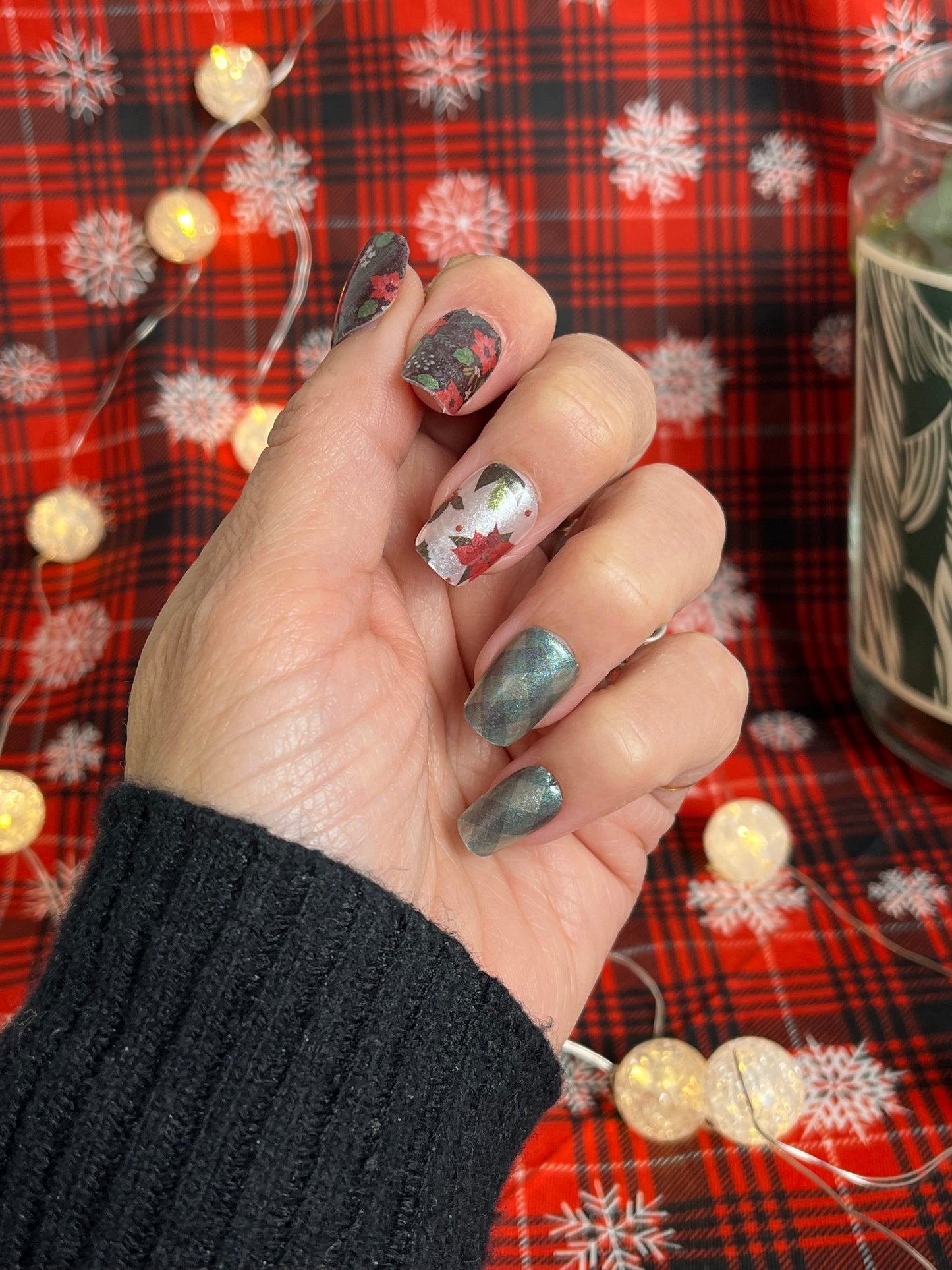 Poinsettias & Plaid