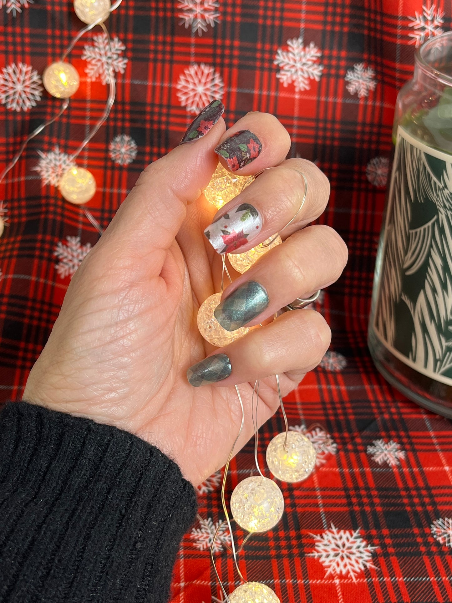 Poinsettias & Plaid
